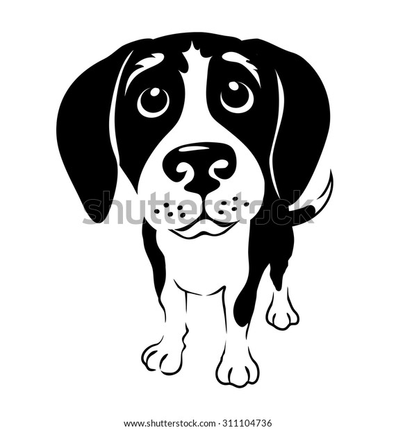 ビーグル犬の漫画のイラスト のベクター画像素材 ロイヤリティフリー