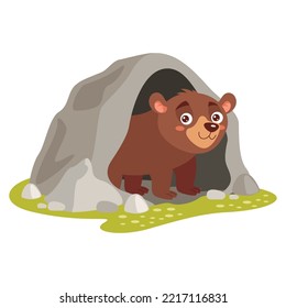 Cartoon Illustration Of A Bear