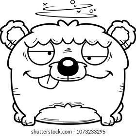 A cartoon illustration of a bear cub with a goofy expression.