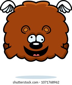 A cartoon illustration of a bear looking crazy.