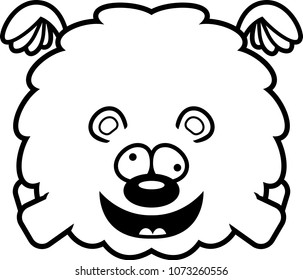 A cartoon illustration of a bear looking crazy.