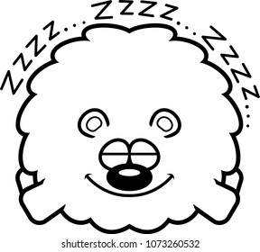 A cartoon illustration of a bear sleeping.
