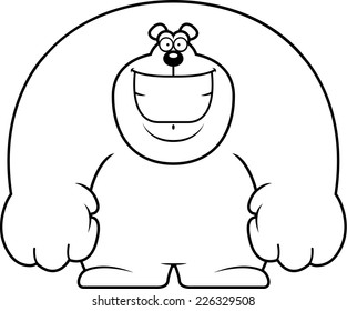 A cartoon illustration of a bear smiling.