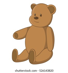 Cartoon illustration of bear vector icon for web