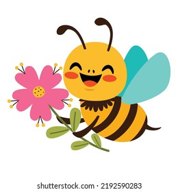 Cartoon Illustration Of A Bee