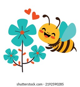 Cartoon Illustration Of A Bee