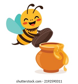 Cartoon Illustration Of A Bee