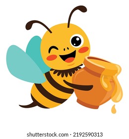 Cartoon Illustration Of A Bee