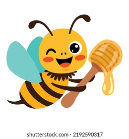 Cartoon Illustration Of A Bee