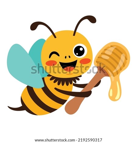 Cartoon Illustration Of A Bee