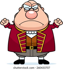 A Cartoon Illustration Of Ben Franklin Looking Angry.