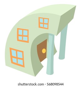 Cartoon illustration of big building vector icon for web