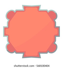 Cartoon illustration of big emblem vector icon for web