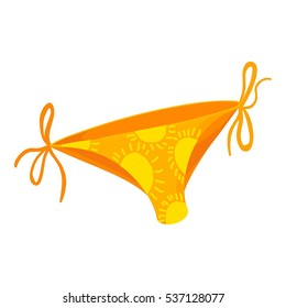 Cartoon illustration of bikini vector icon for web