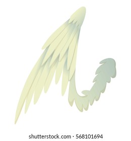 Cartoon illustration of bird wing vector icon for web