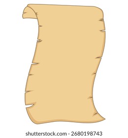 Ilustração de Desenho Animado de um Pergaminho em Branco