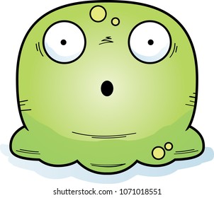 A cartoon illustration of a booger looking surprised.