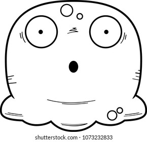 A cartoon illustration of a booger looking surprised.