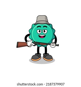 Cartoon Illustration of bottle cap hunter , character design