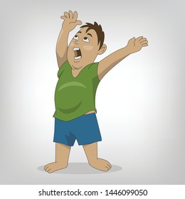 Cartoon illustration of a boy