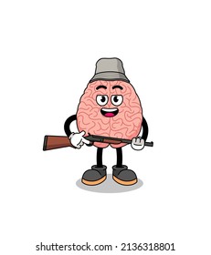 Cartoon Illustration of brain hunter , character design