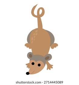 Ilustración de dibujos animados de un ratón marrón