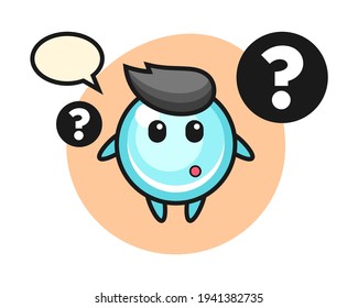 Cartoon illustration of bubble with the question mark