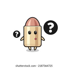Cartoon Illustration der Kugel mit dem Fragezeichen , süßes Design für T-Shirt, Aufkleber, Logo-Element