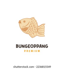 Cartoon illustration of Bungeoppang Taiyaki Fish Cake Street Food