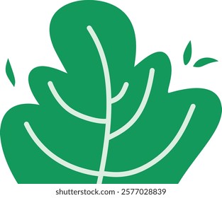 cartoon illustration of bushes flat art style