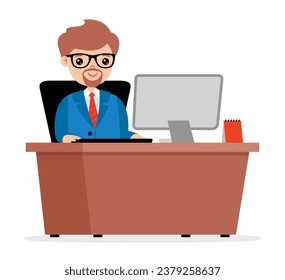 Cartoon Illustration Of A Businessman