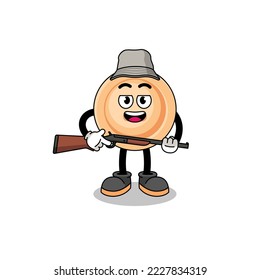 Cartoon Illustration of button hunter , character design