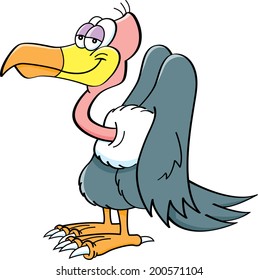 Cartoon illustration of a buzzard.