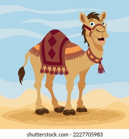 Cartoon Illustration Of A Camel