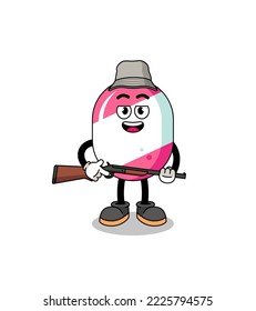Cartoon Illustration of candy hunter , character design