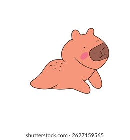 desenho animado ilustração capybaras bonito animal