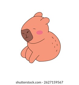 desenho animado ilustração capybaras bonito animal