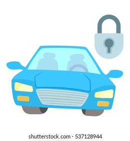 Cartoon illustration of car vector icon for web