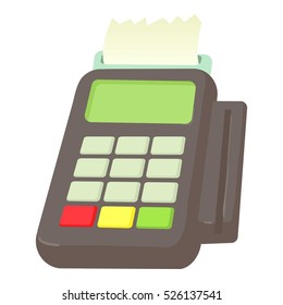 Cartoon illustration of card reader vector icon for web