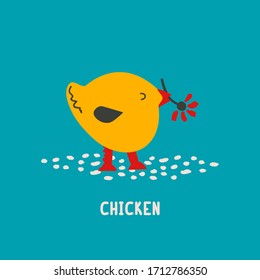 Cartoon illustration for cards, t-shirt prints, children room decoration, textile design