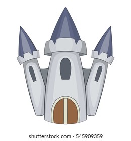 Cartoon illustration of castle vector icon for web design