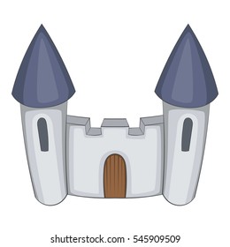Cartoon illustration of castle vector icon for web design