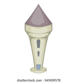 Cartoon illustration of castle vector icon for web design