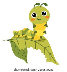 Cartoon Illustration Of A Caterpillar