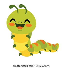 Cartoon Illustration Of A Caterpillar