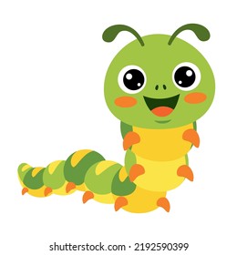 Cartoon Illustration Of A Caterpillar