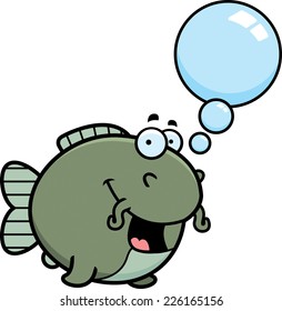 A cartoon illustration of a catfish talking.