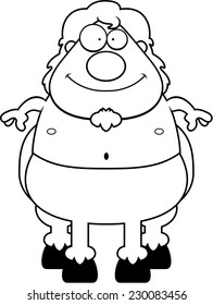 A cartoon illustration of a centaur smiling.