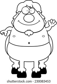A cartoon illustration of a centaur waving.