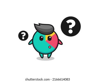 Cartoon Illustration of chart with the question mark , cute style design for t shirt, sticker, logo element